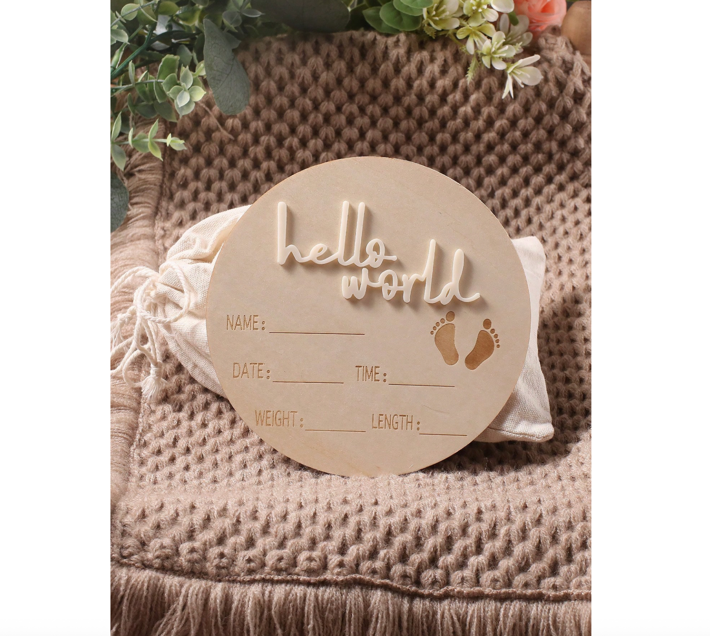 Newborn Baby Wooden Memory Decoration Photography Set