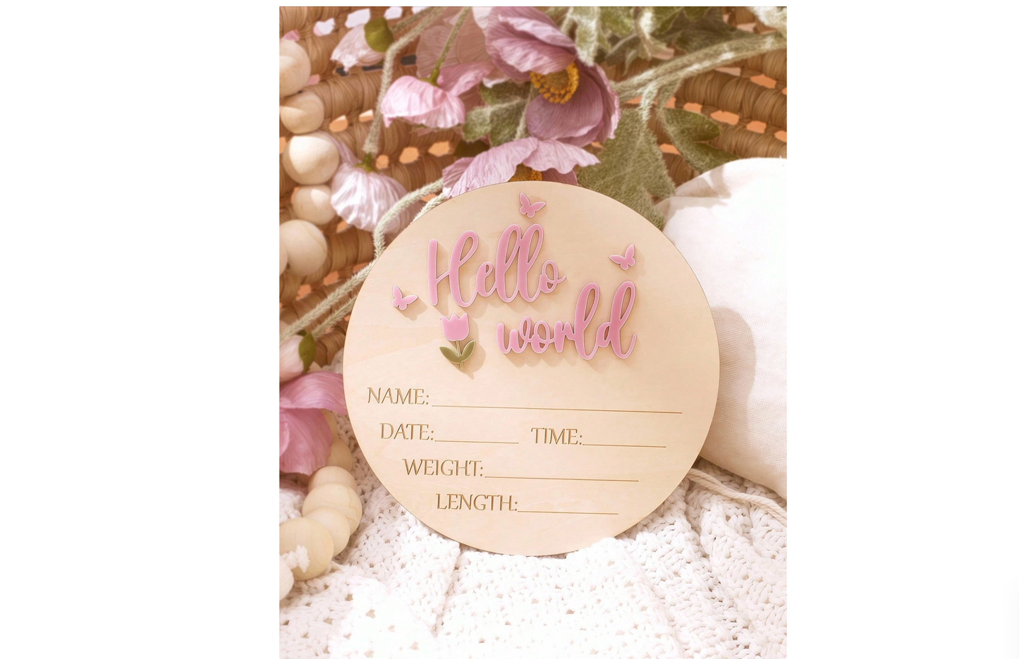 Newborn Baby Wooden Memory Decoration Photography Set