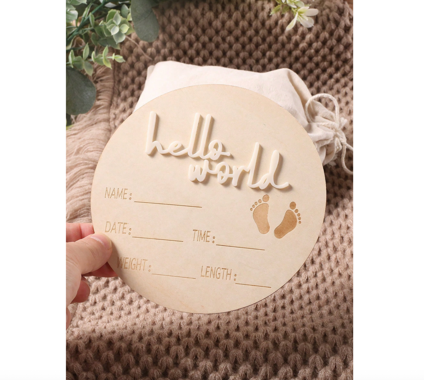 Newborn Baby Wooden Memory  Decoration Photography Set